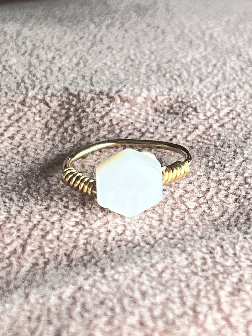 "Pearl of the Aegean" Wire Wrapped Ring | Mother of Pearl