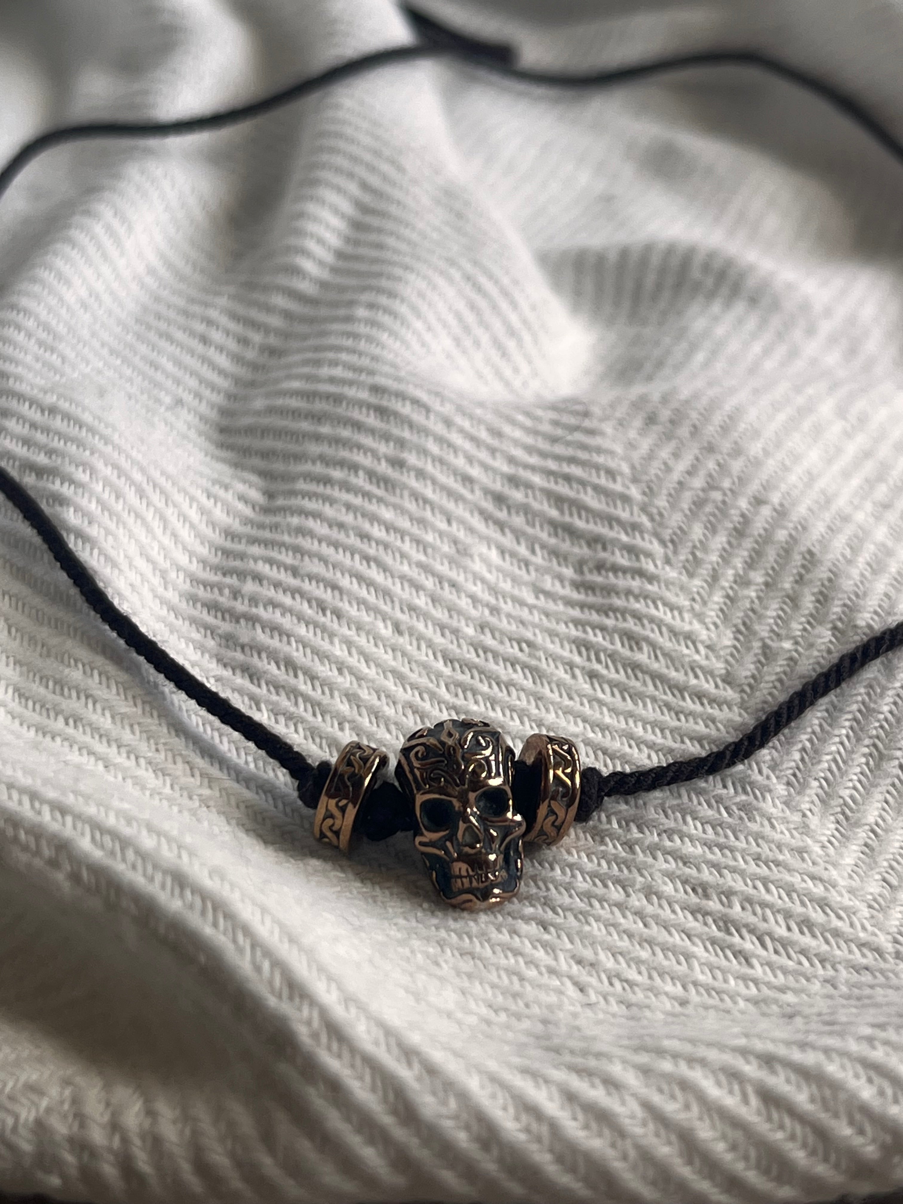 Handcrafted Skull Guardian Pendant | Dark Aesthetic Necklace