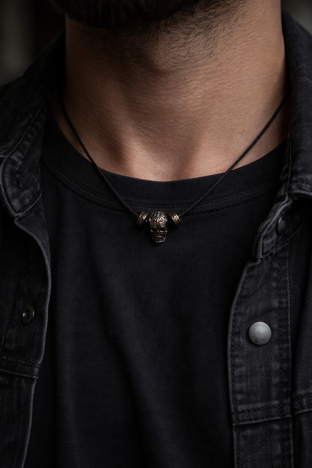 Handcrafted Skull Guardian Pendant | Dark Aesthetic Necklace