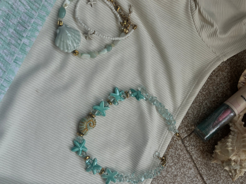 Ammos White Starfish Anklet