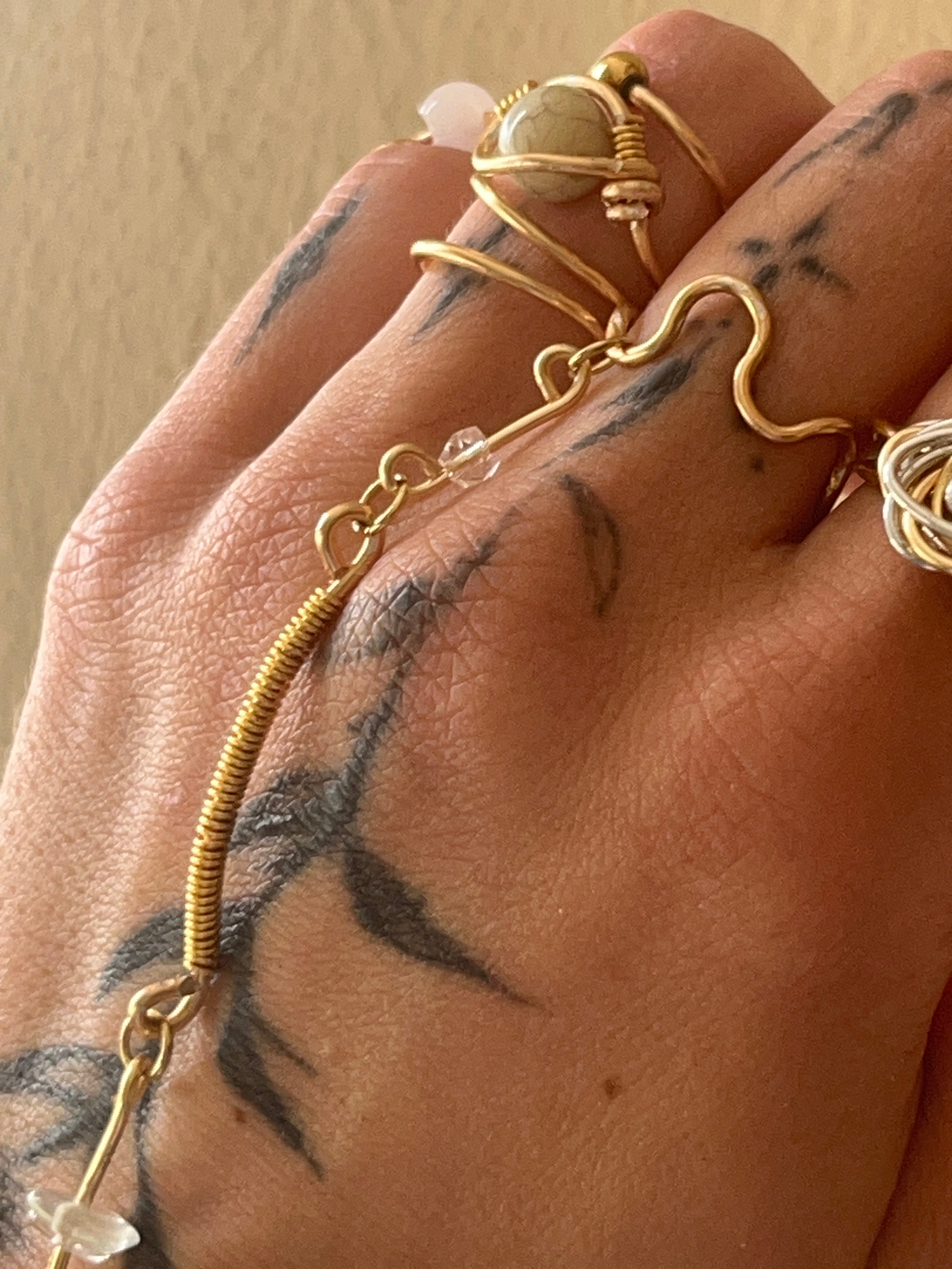 "Aegean Flow" Hand Chain | 100% Handcrafted