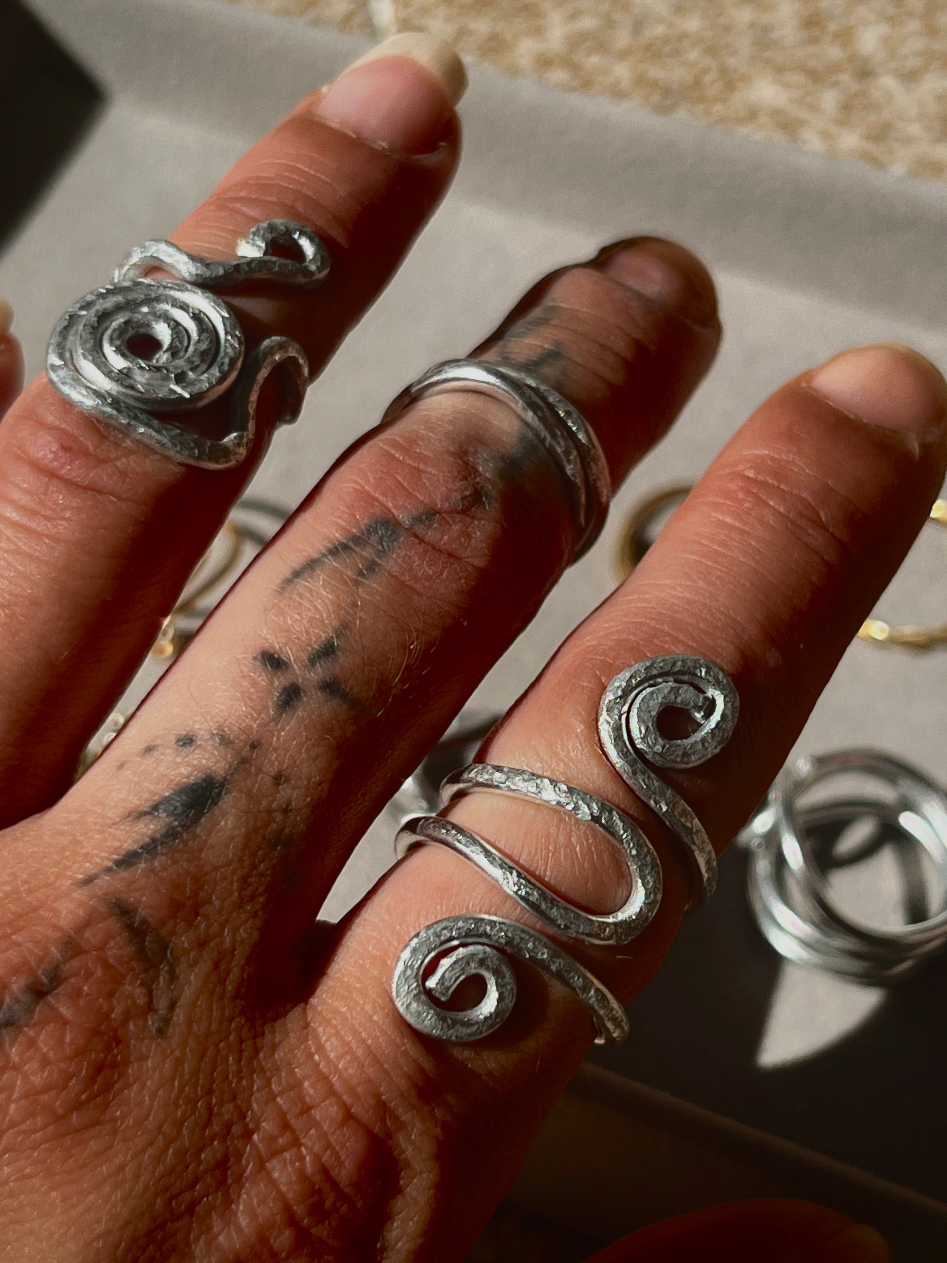 Spiralwirbel Statement-Ring