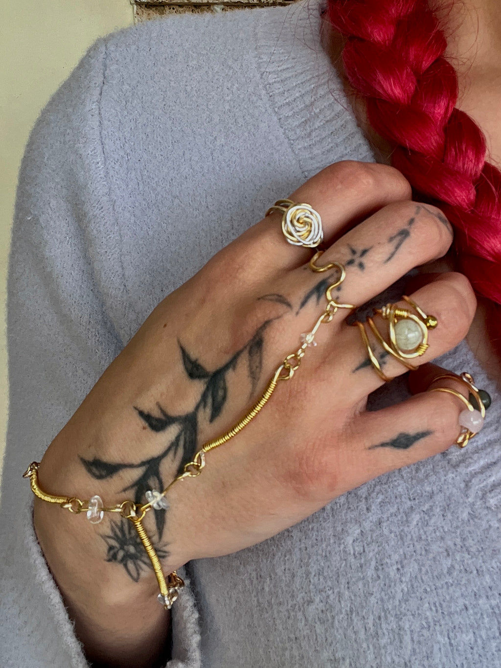 "Aegean Flow" Hand Chain | 100% Handcrafted