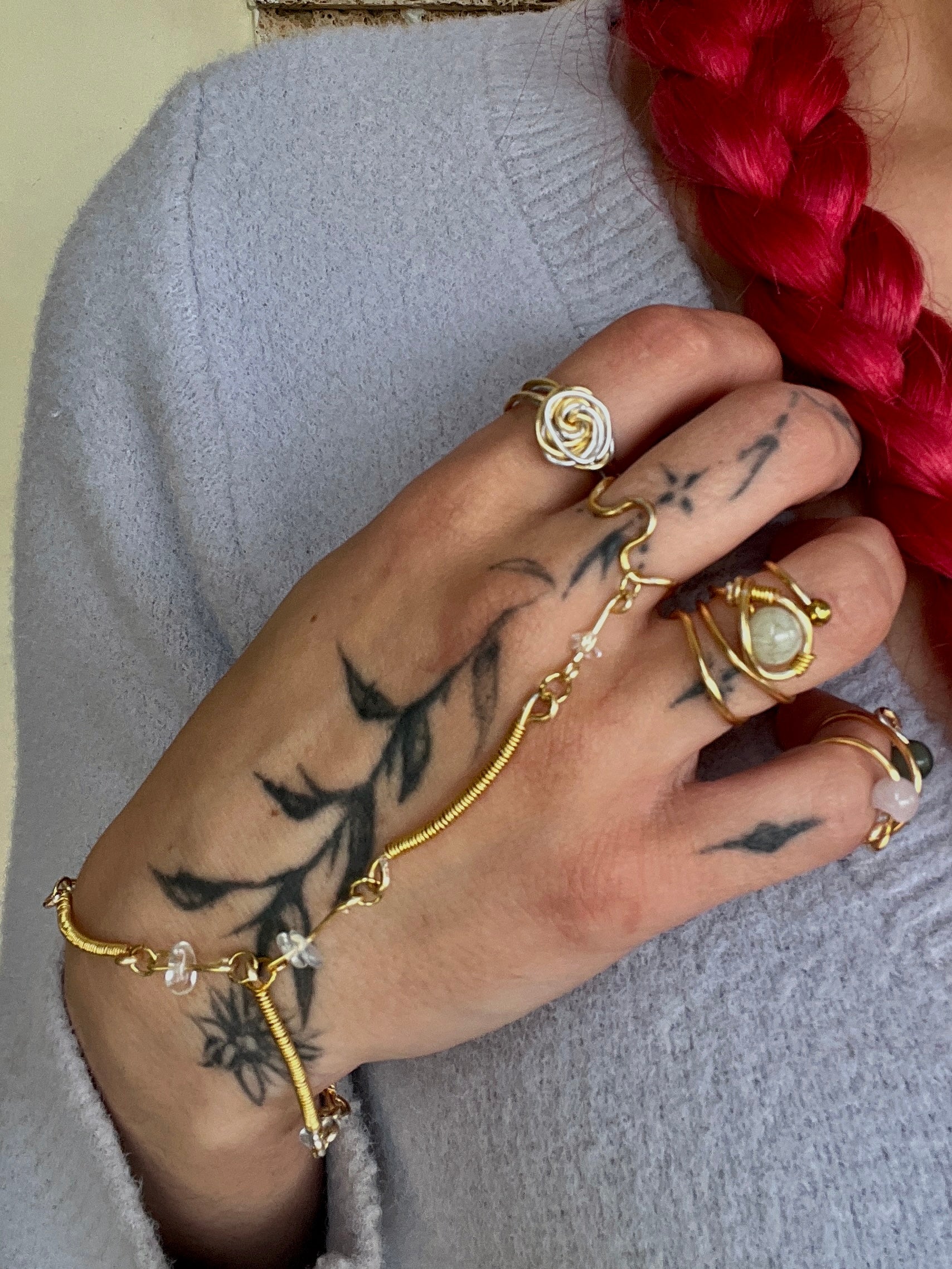 "Aegean Flow" Hand Chain | 100% Handcrafted