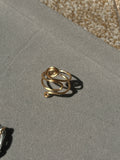 Goldener Wellen-Spiralring