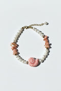 "Sirena Shell" Pink Nautilus Baroque Pearl Anklet