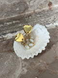 Sirena Jewelry - Heart and Pearl Earrings - Handmade in Rhodes