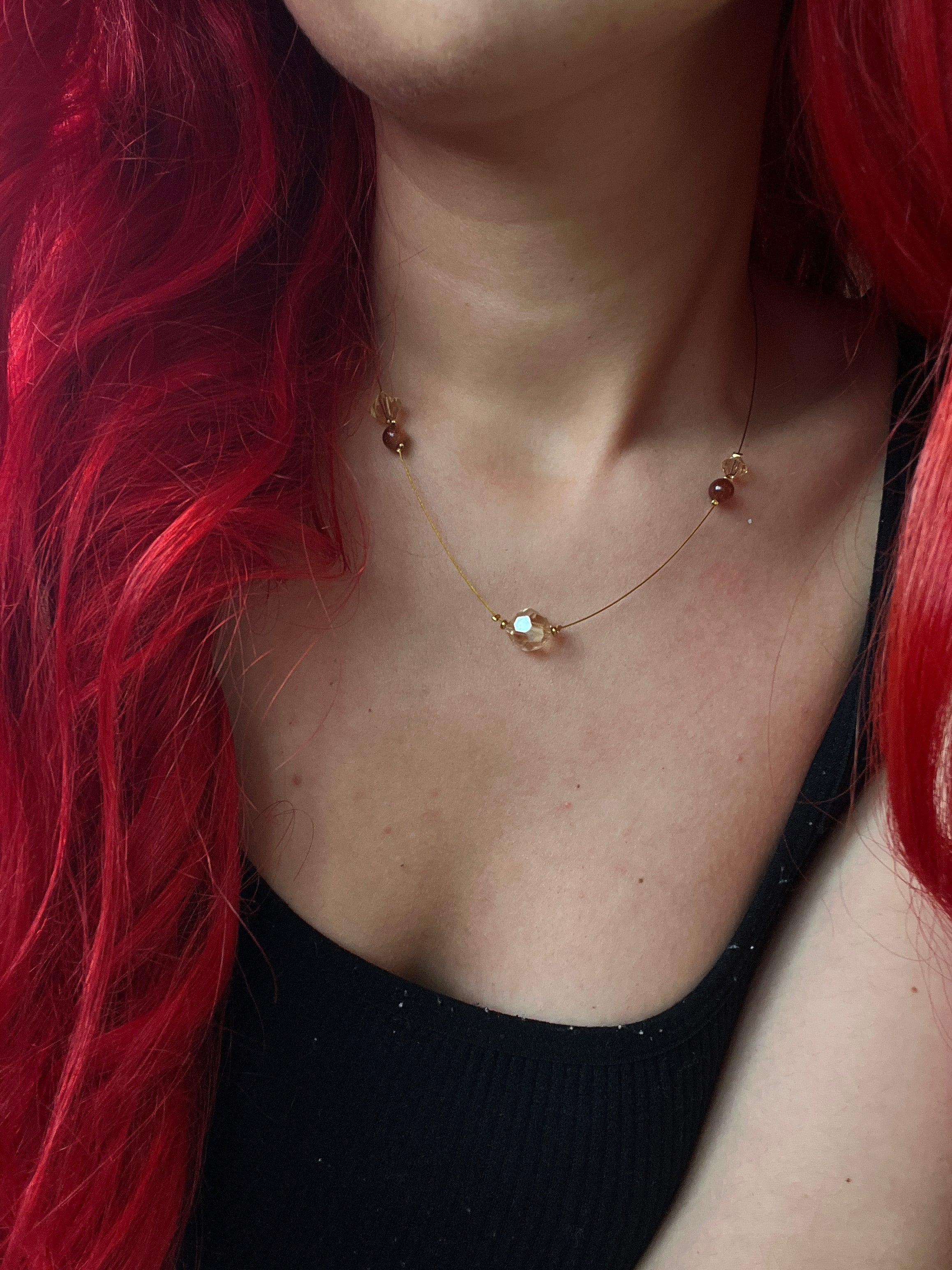 ‘’Golden Sparkle" Μενταγιόν με Golden Stone & Κρύσταλλα
