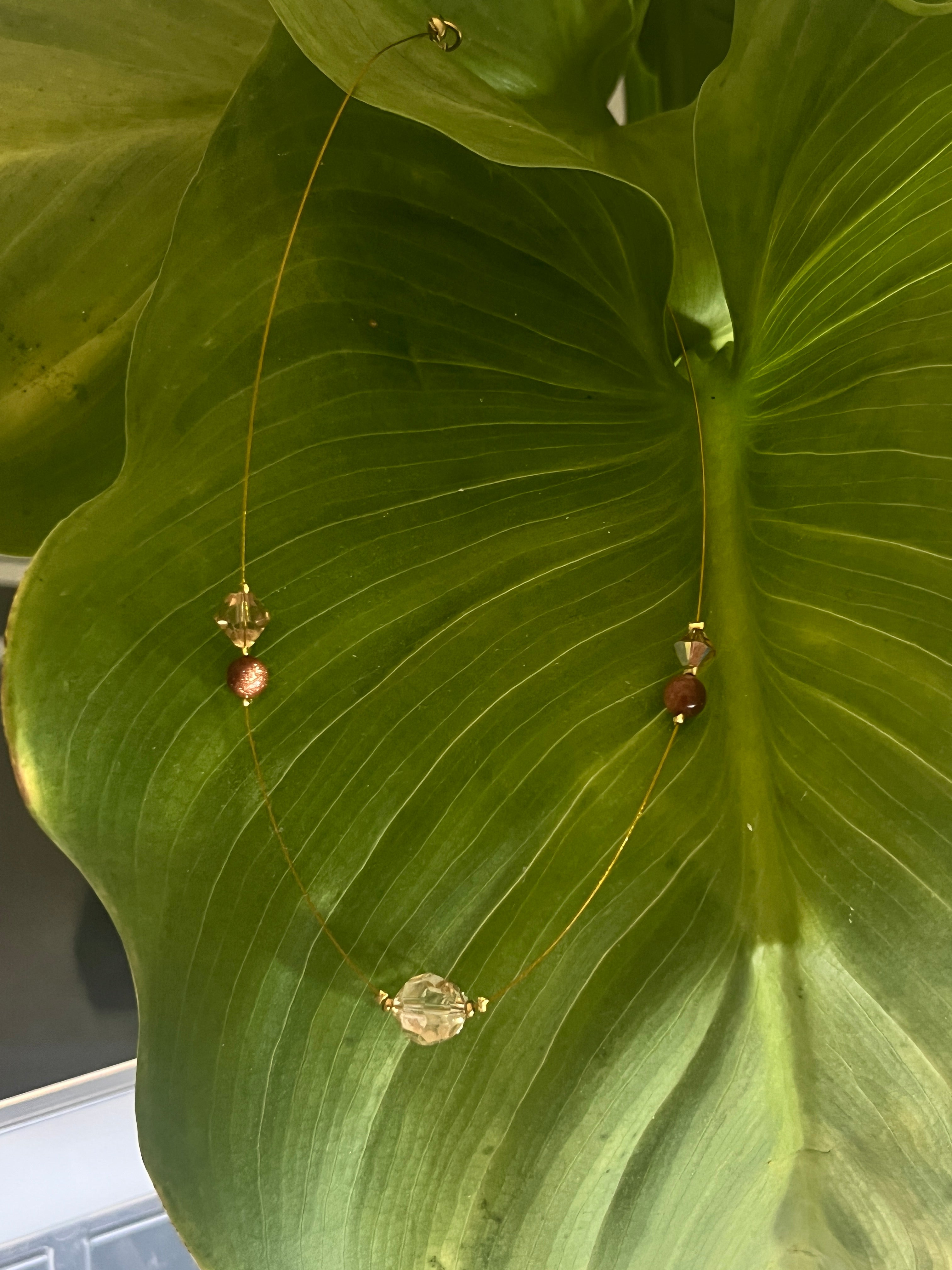‘’Golden Sparkle" Μενταγιόν με Golden Stone & Κρύσταλλα