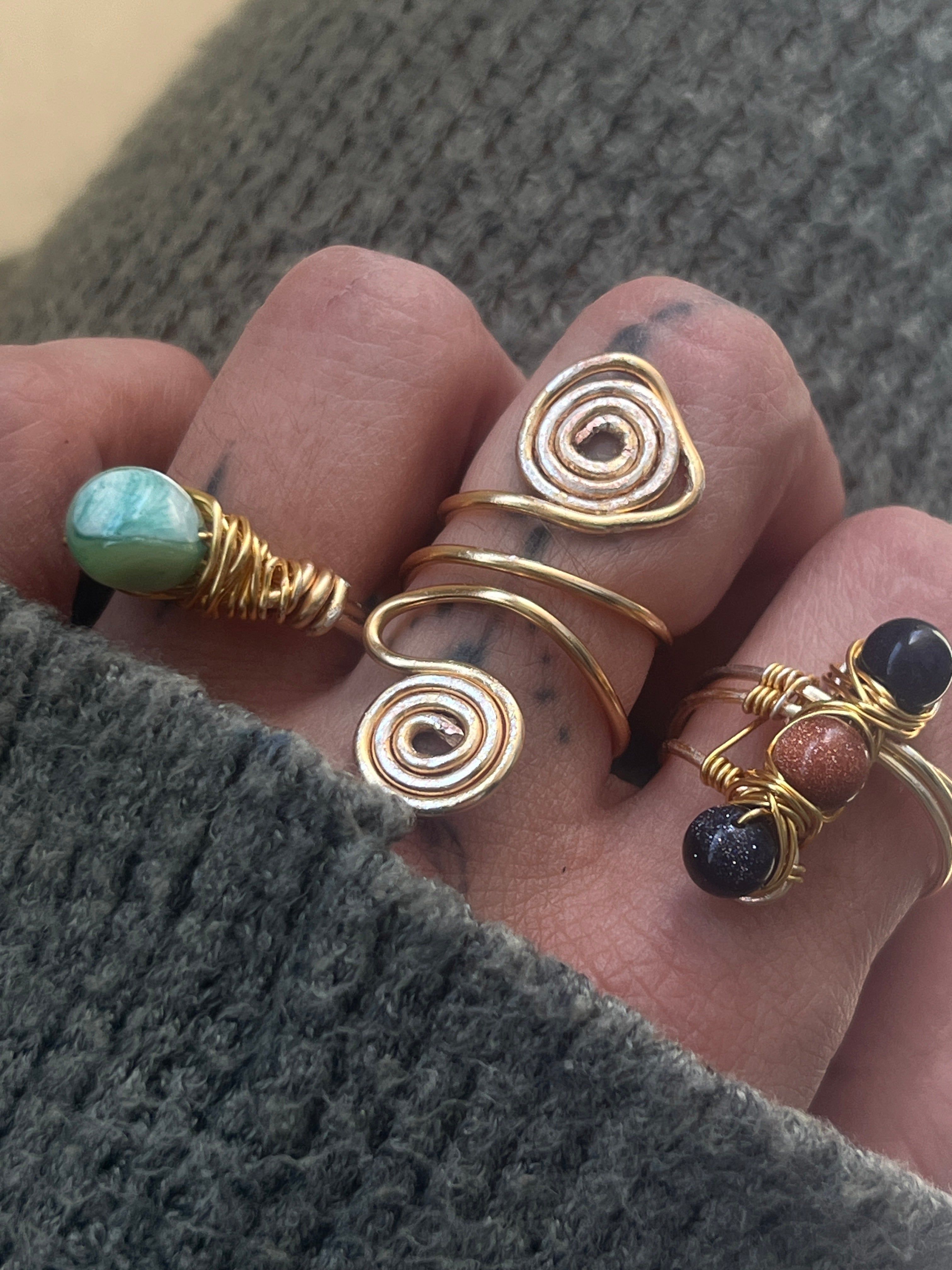The Ultimate Boho Artisan Set – Τριπλό Σετ Δαχτυλιδιών