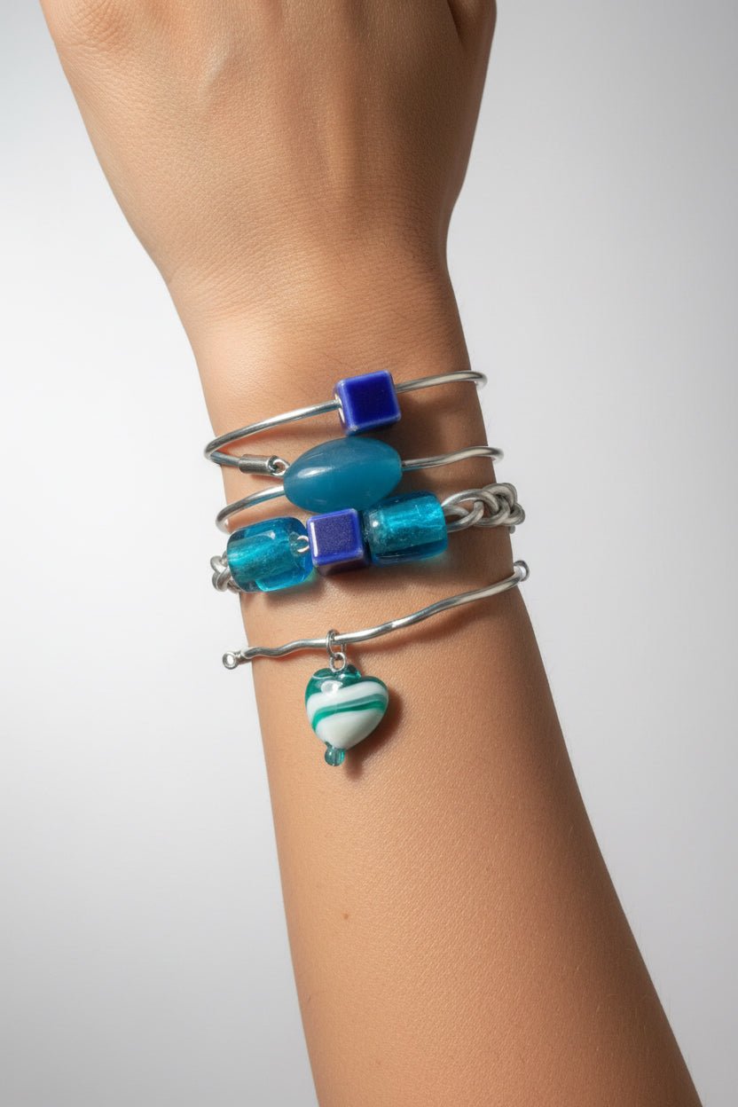 Aegean Dream Hand-Woven Aluminum Bracelet - Sirena Jewelry