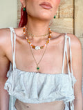 Aegean Sunset Necklace – Shell, Mother of Pearl & Semi-Precious Stones - Sirena Jewelry