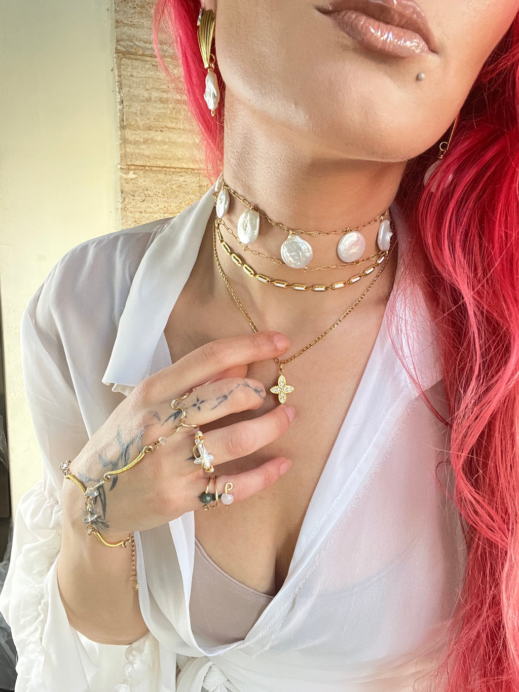 "Amalfi Baroque" Pearl Choker - Sirena Jewelry