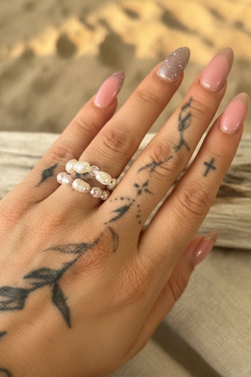 Baroque Pearl Ring Set (Set of 2) - Sirena Jewelry