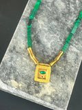 Cleopatra Malachite Statement Necklace - Sirena Jewelry