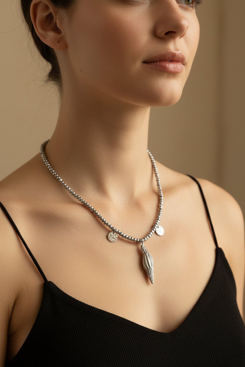 Dark Tide Hematite Necklace - Sirena Jewelry