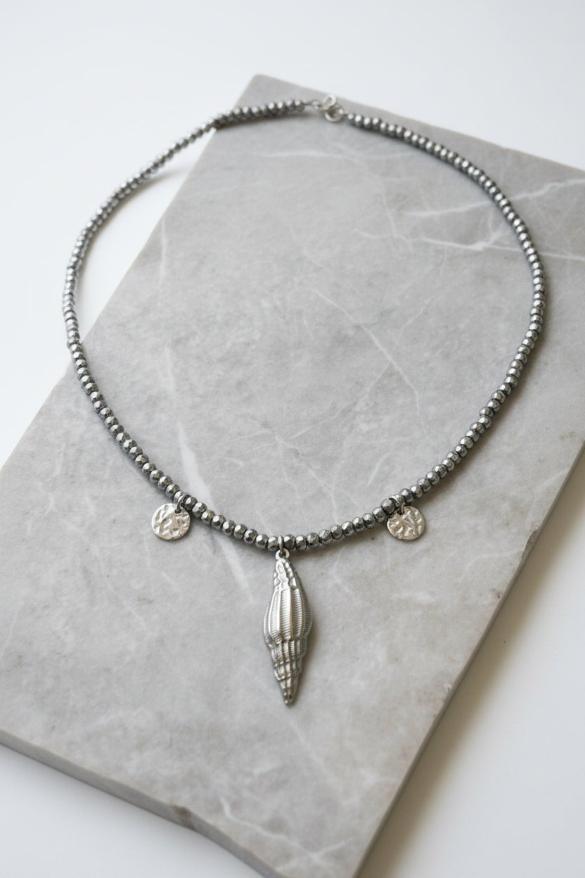 Dark Tide Hematite Necklace - Sirena Jewelry