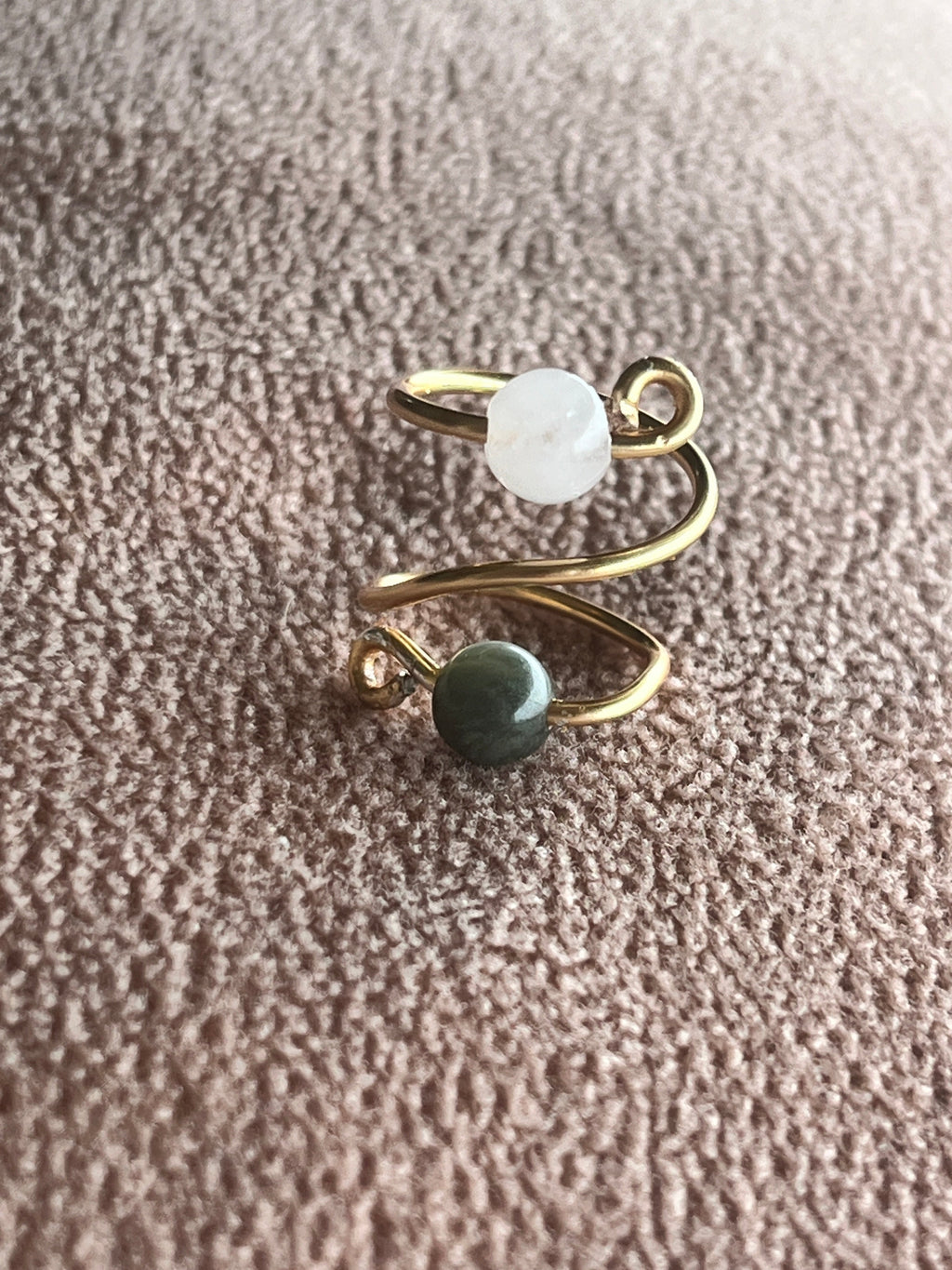 "Emerald Muse" Wire Wrapped Ring - Sirena Jewelry