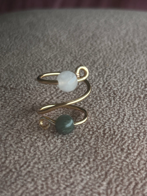 "Emerald Muse" Wire Wrapped Ring - Sirena Jewelry