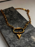 Eternal Heart Paperclip Necklace - Sirena Jewelry