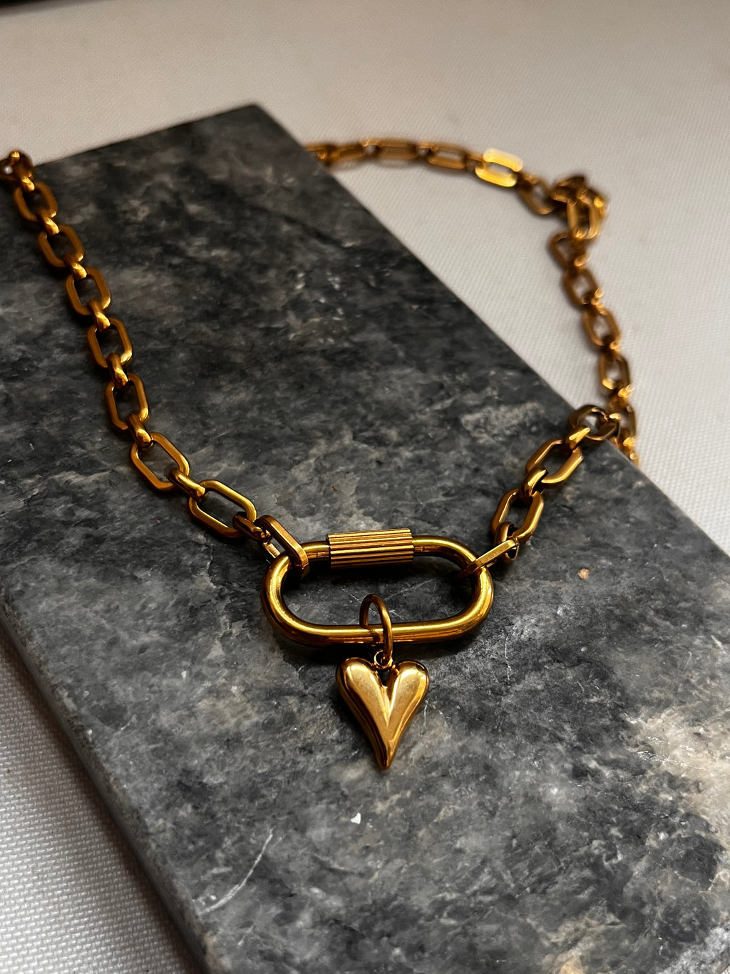 Eternal Heart Paperclip Necklace - Sirena Jewelry