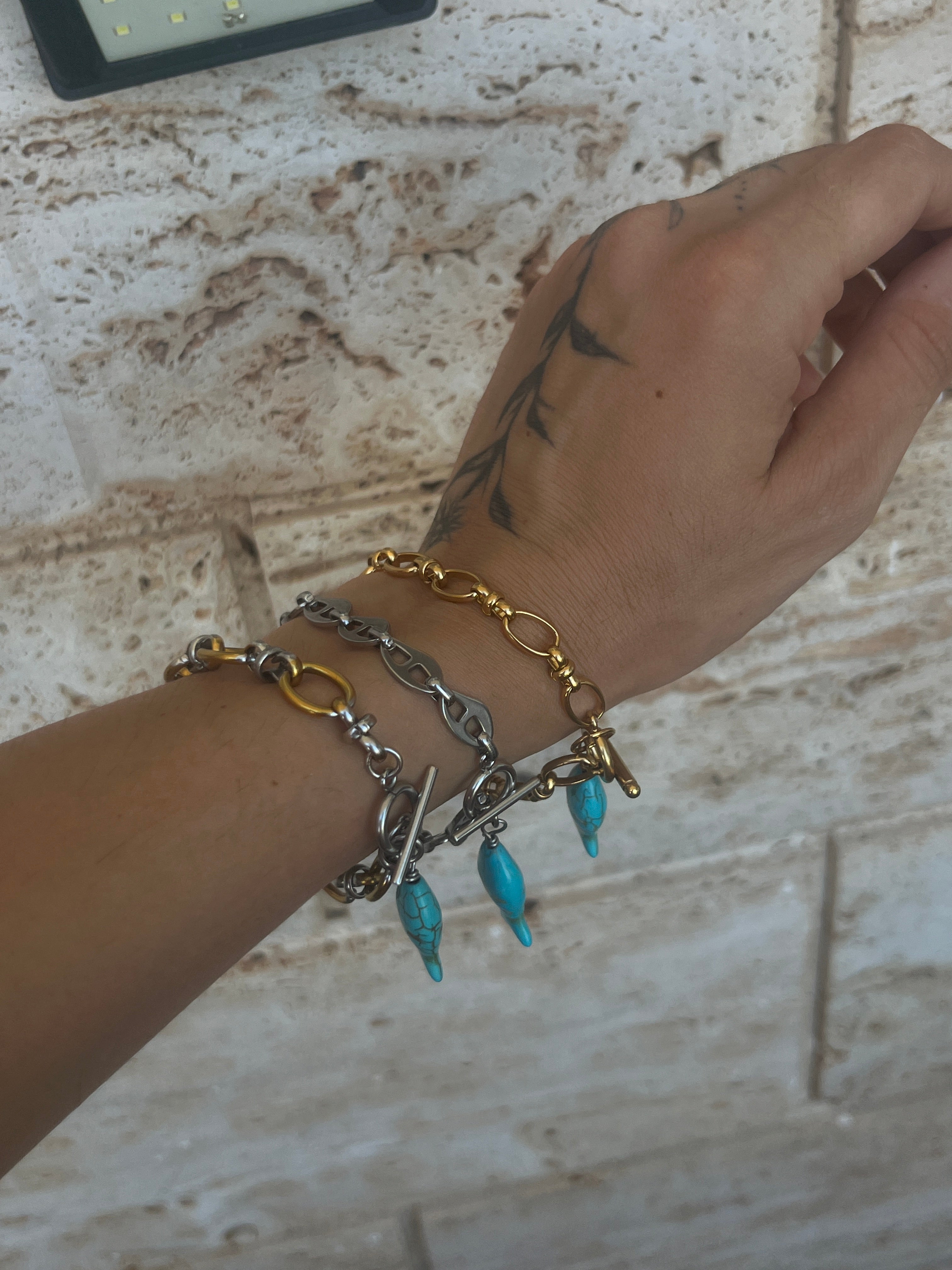 Fish Charm Chain Bracelet - Sirena Jewelry
