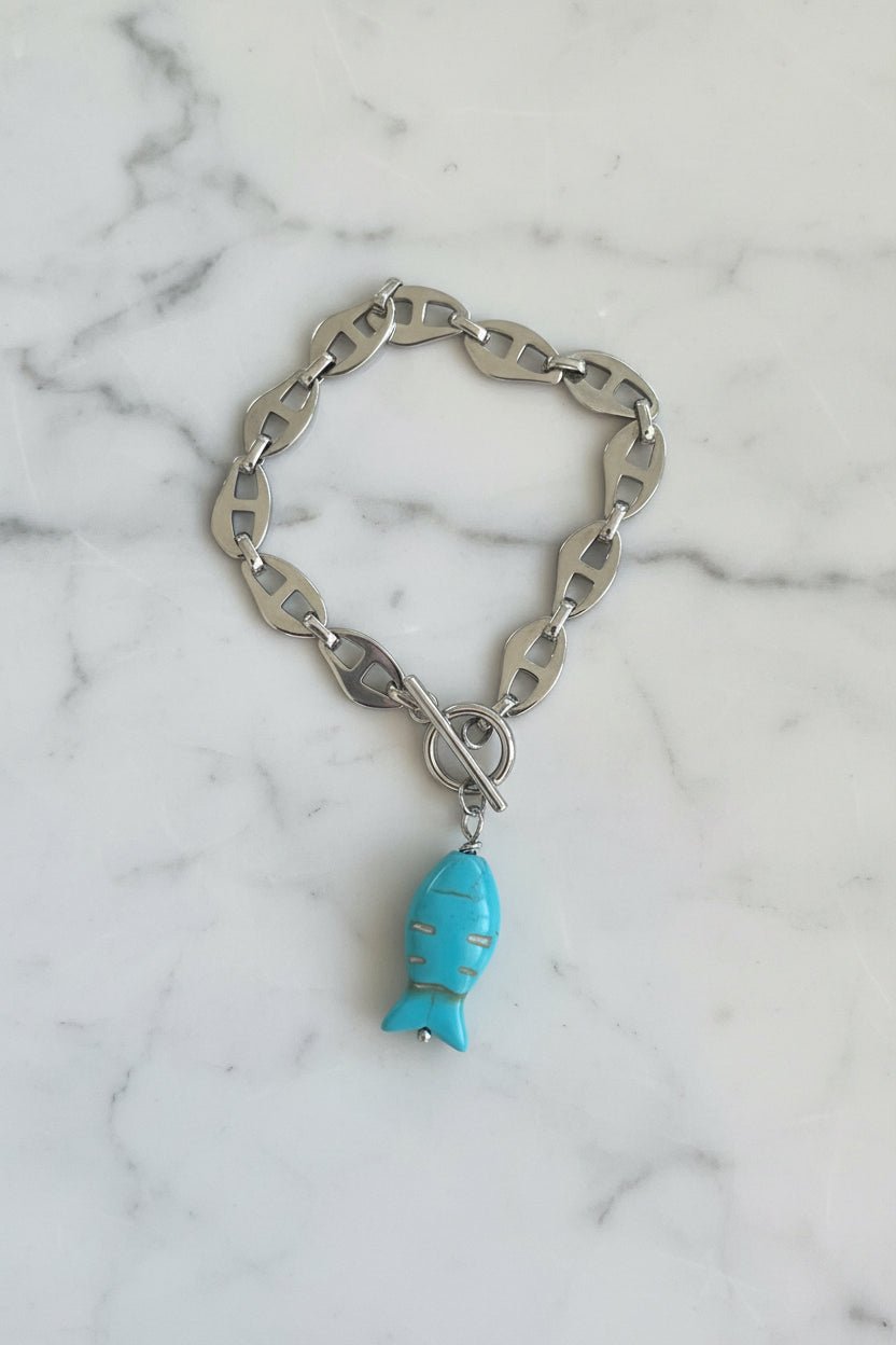 Fish Charm Chain Bracelet - Sirena Jewelry