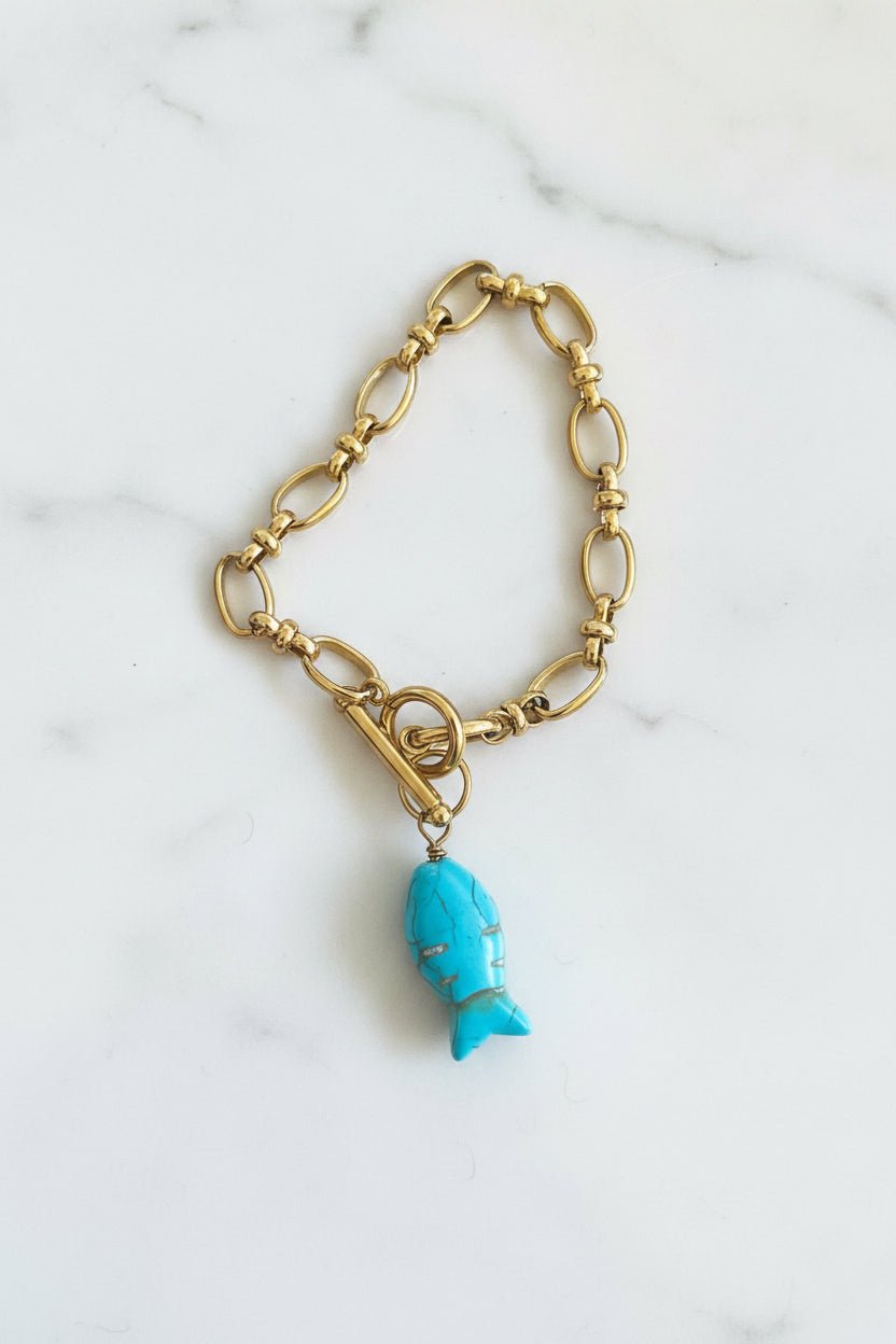 Fish Charm Chain Bracelet - Sirena Jewelry