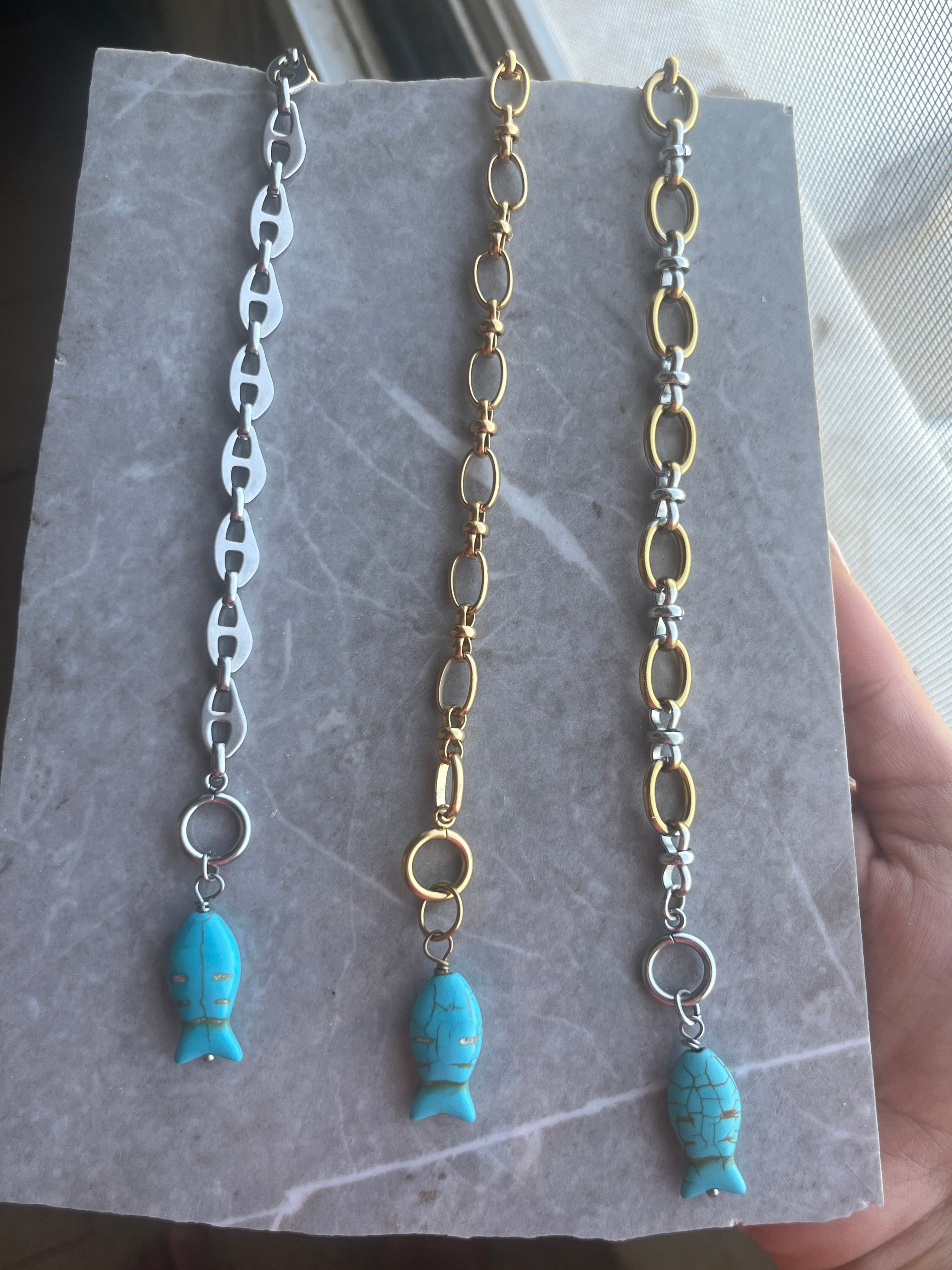 Fish Charm Chain Bracelet - Sirena Jewelry