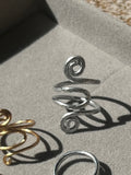 Golden Wave Spiral Ring - Sirena Jewelry
