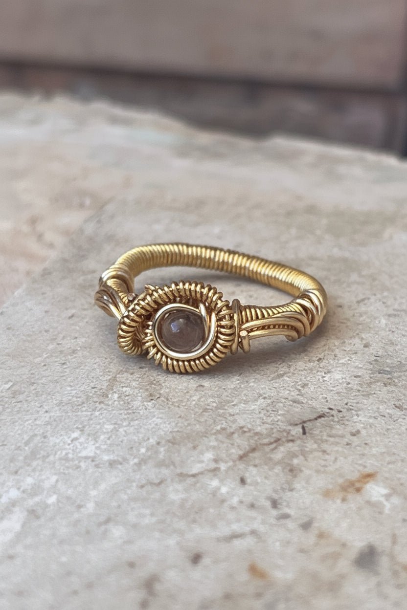 Handmade Amethyst Wire Wrap Ring - Sirena Jewelry