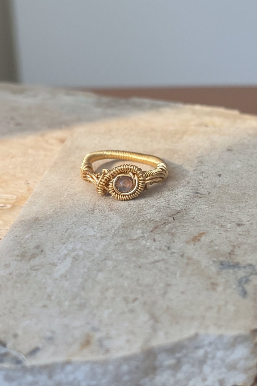 Handmade Amethyst Wire Wrap Ring - Sirena Jewelry