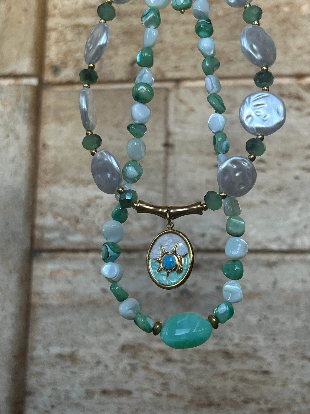 "Helios" Pearl Choker - Handcrafted Summer Essence - Sirena Jewelry