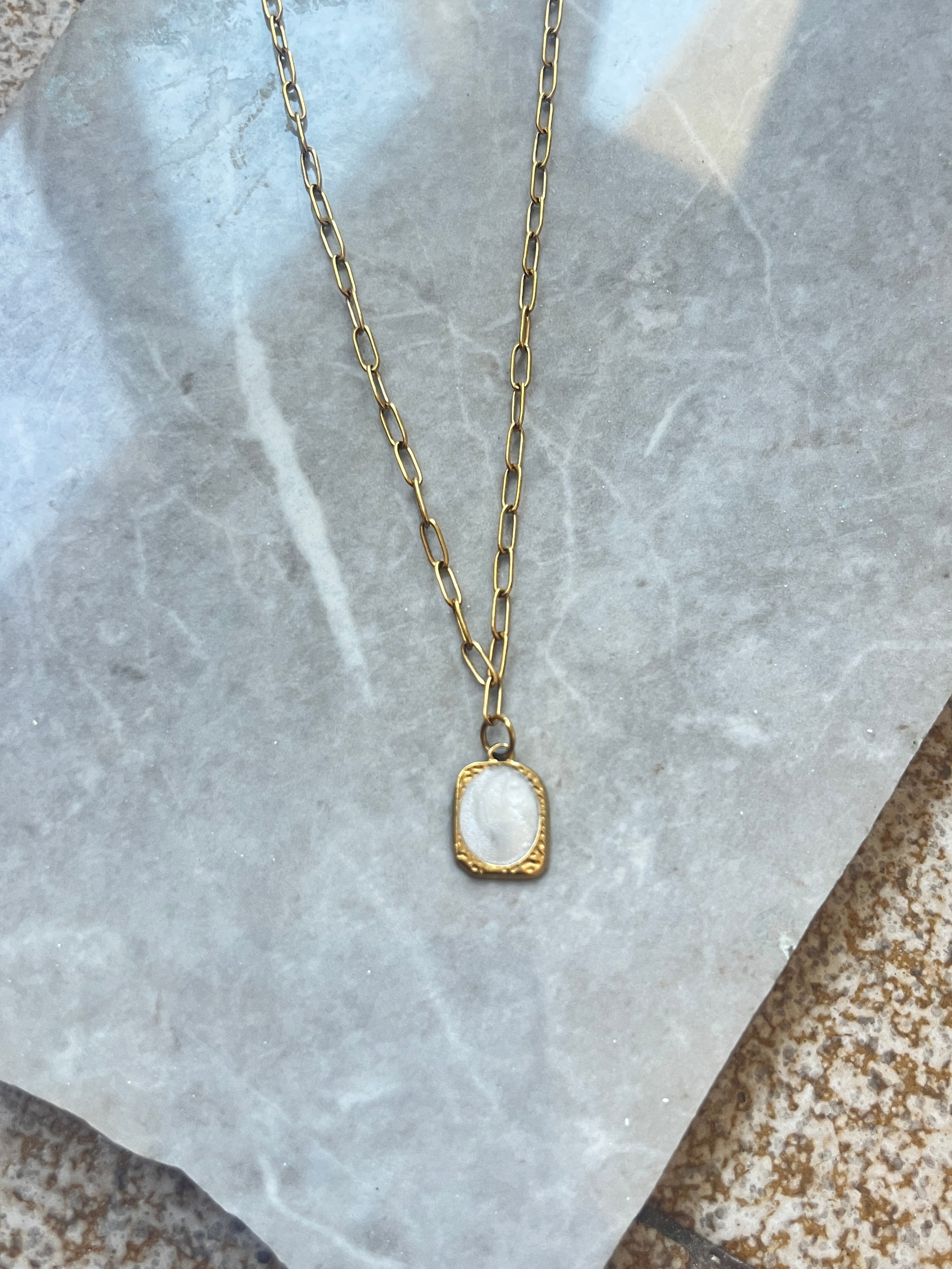 Κολιέ "Selene" Μενταγιόν με Σμάλτο - Sirena Jewelry