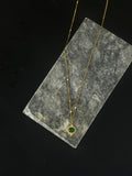 Malachite & Stainless Steel Pendant - Sirena Jewelry