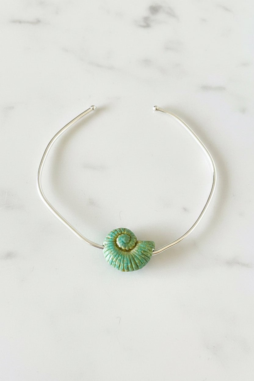 Nautilus Silver Cuff - Sirena Jewelry