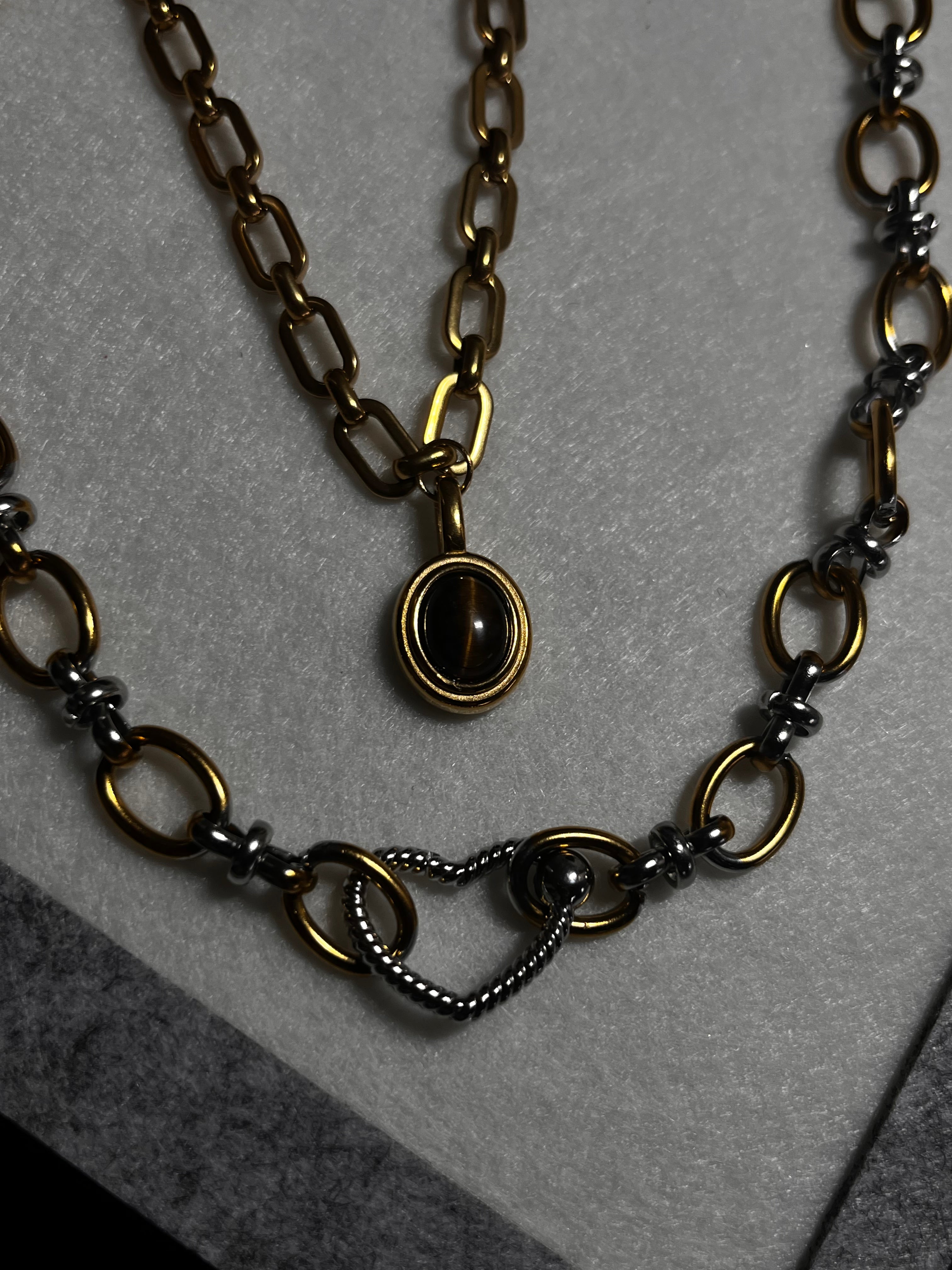 Twisted Heart "Secret Locket" Two-Tone Necklace
