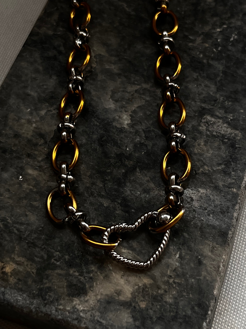 Twisted Heart "Secret Locket" Two-Tone Necklace