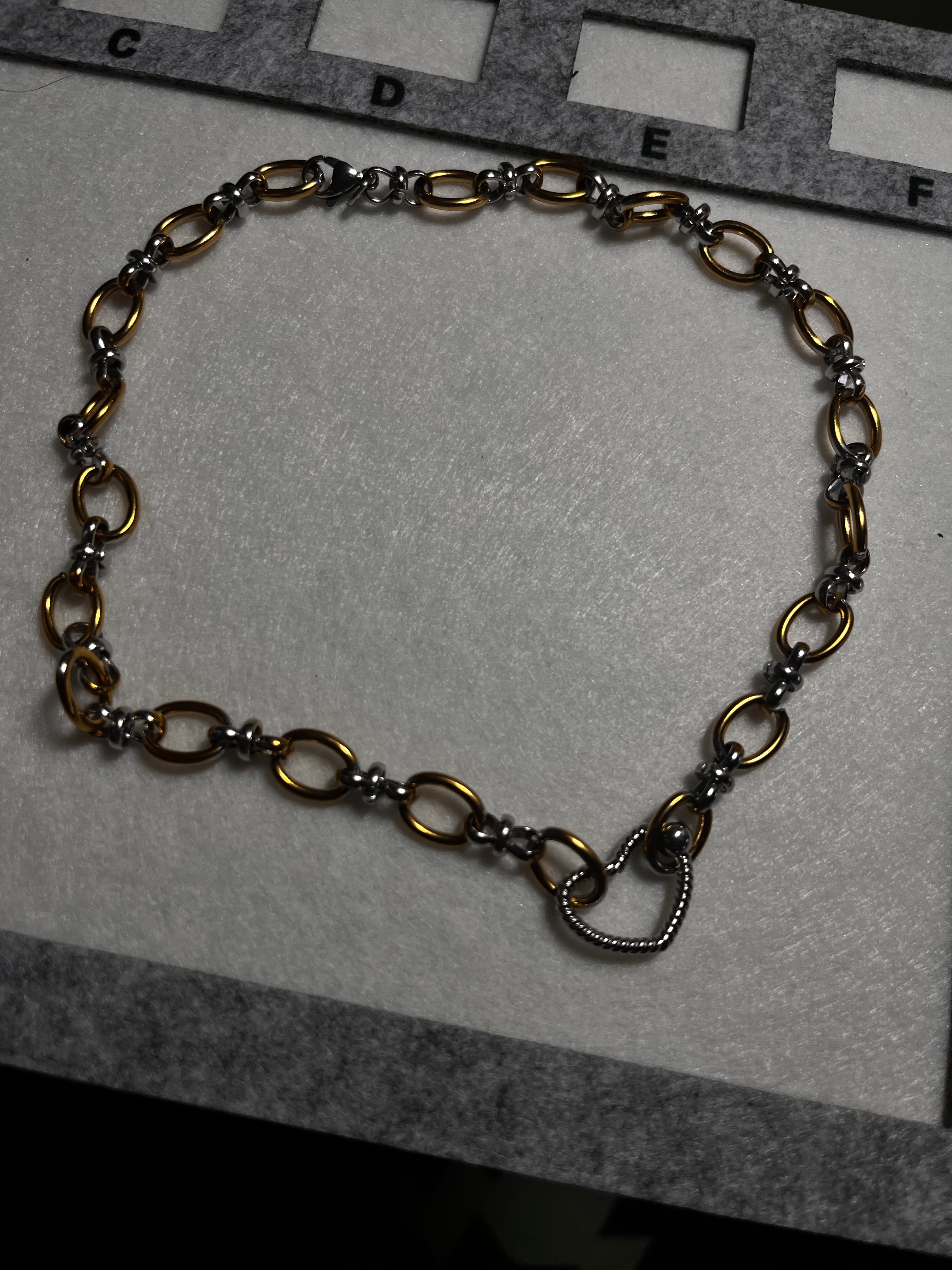 Twisted Heart "Secret Locket" Two-Tone Necklace