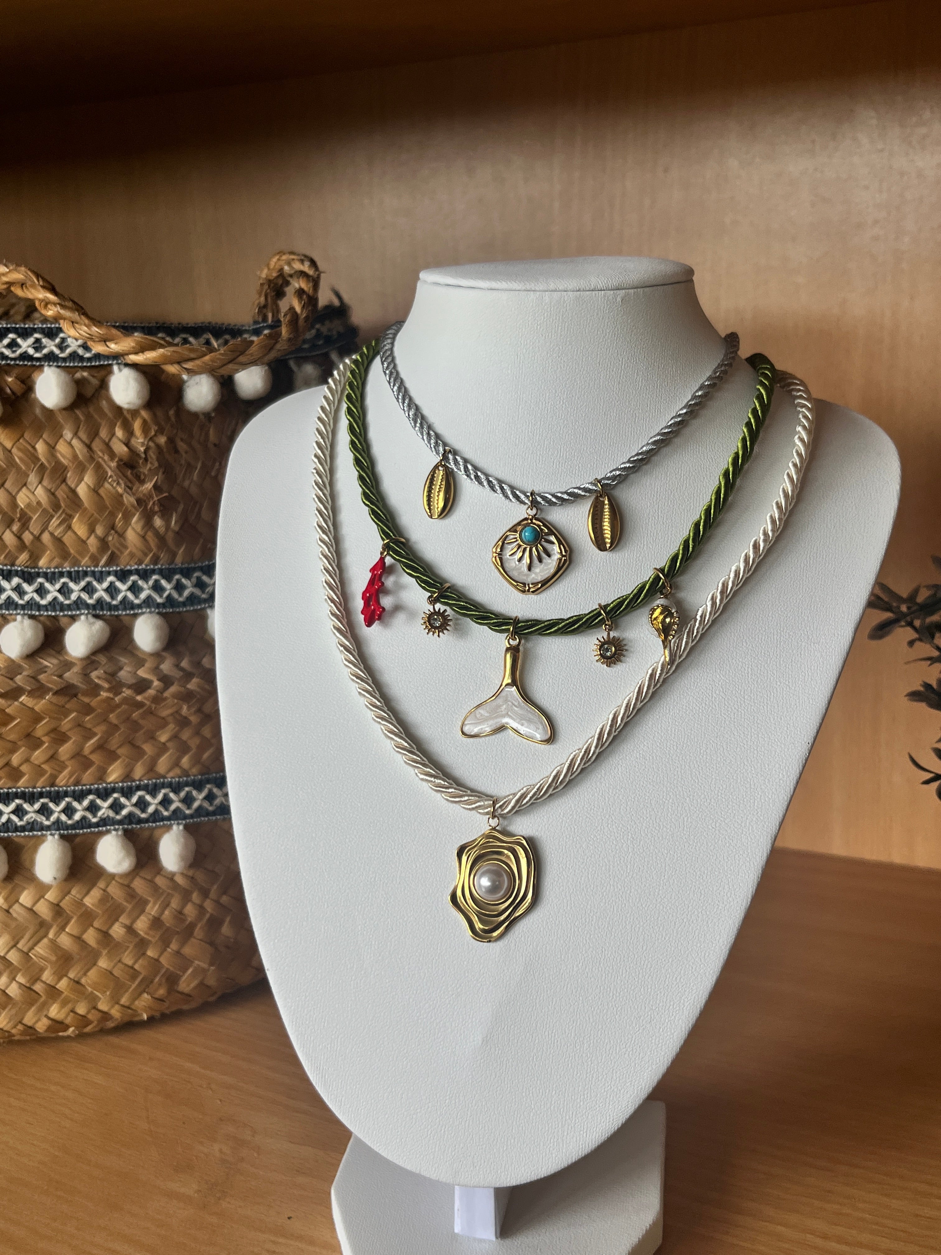 Silver Shell Cord - Sirena Jewelry