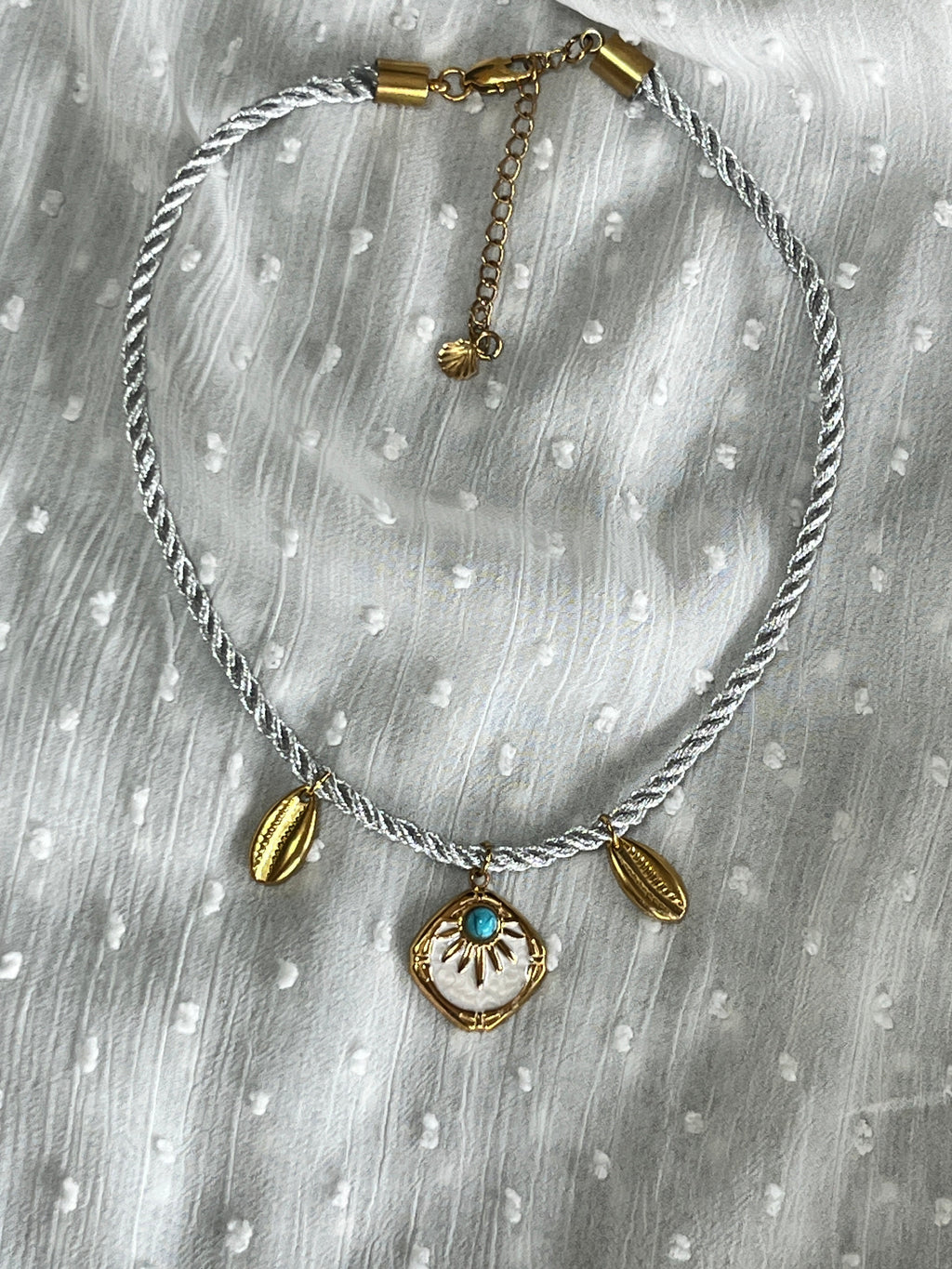 Silver Shell Cord - Sirena Jewelry