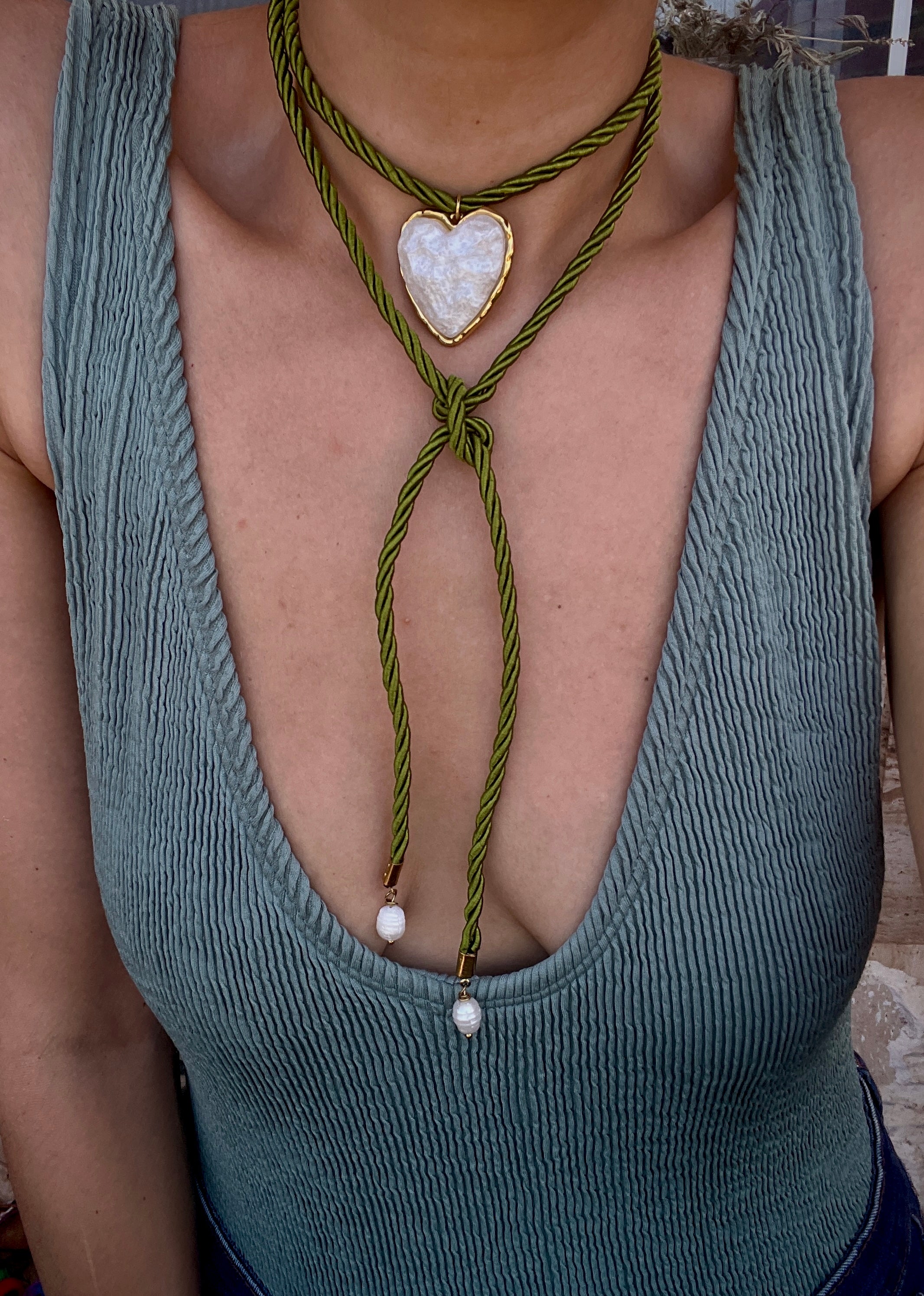 Siren Heart Lariat Necklace - Sirena Jewelry