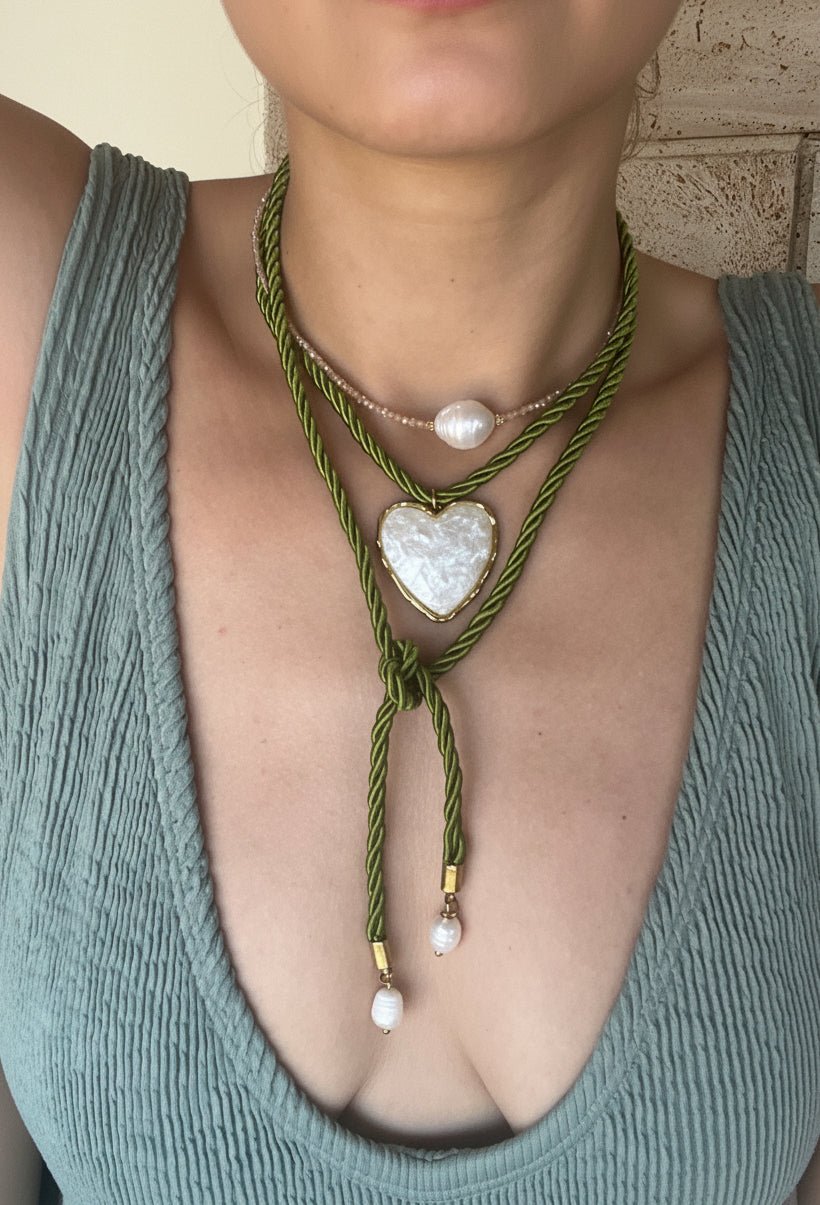 Siren Heart Lariat Necklace - Sirena Jewelry