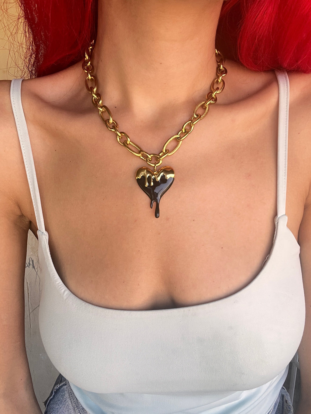 Sirena Melting Heart Chain Necklace - Sirena Jewelry
