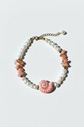 "Sirena Shell" Pink Nautilus Baroque Pearl Anklet - Sirena Jewelry