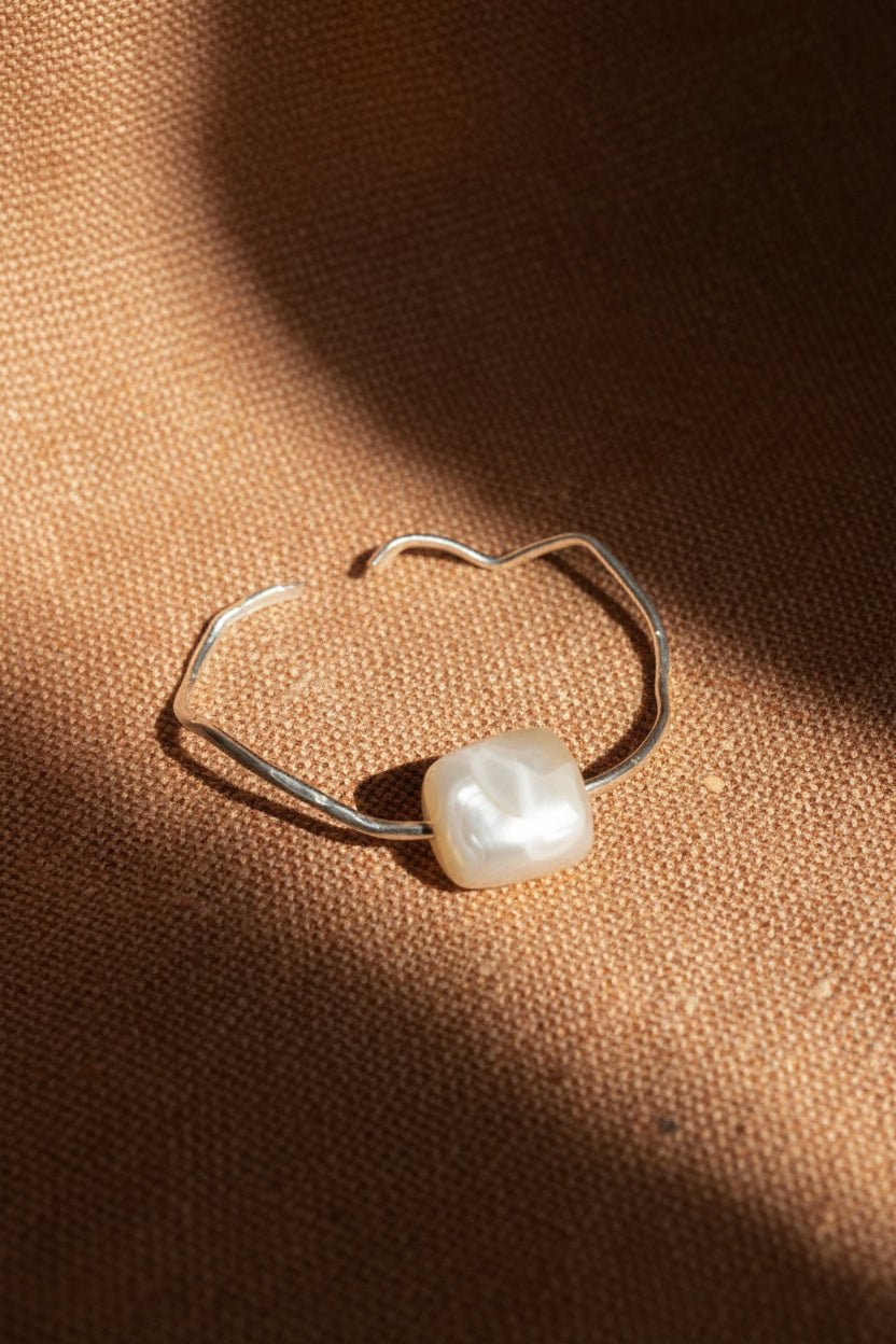 Sirena Stone Cuff — Blush & Cream - Sirena Jewelry