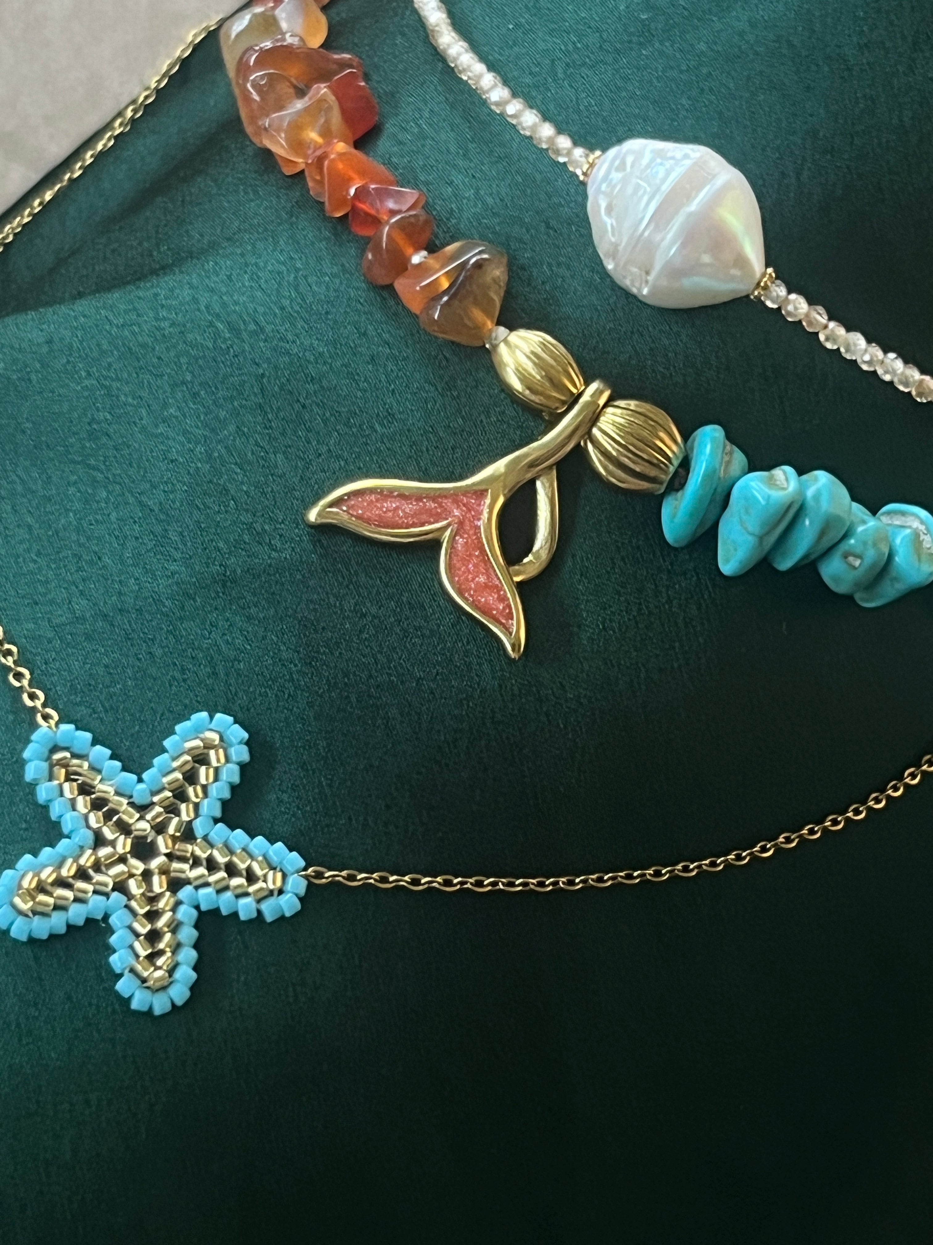 Sunset Siren Asymmetric Necklace - Sirena Jewelry
