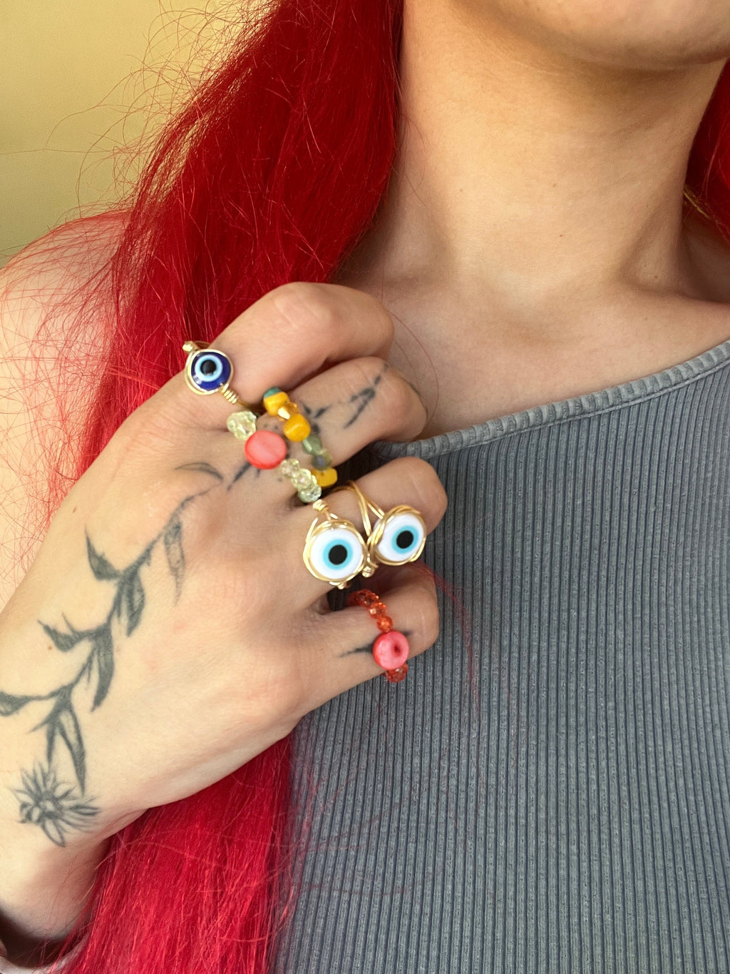 The Siren's Eye Wire - Wrapped Ring - Sirena Jewelry