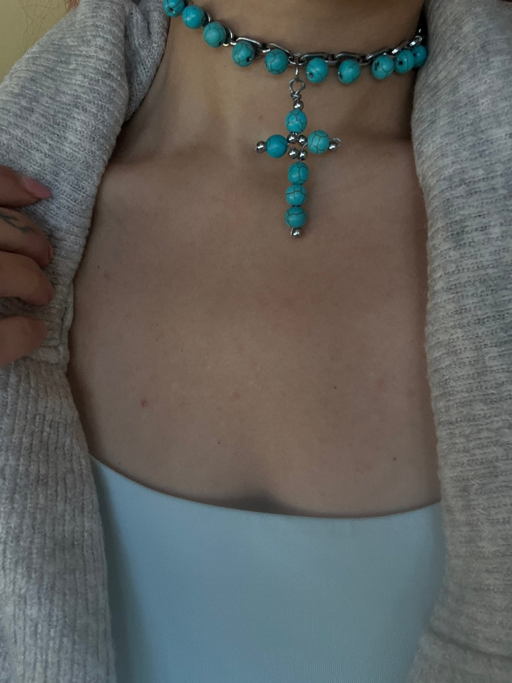 Turquoise Serene Cross - Sirena Jewelry