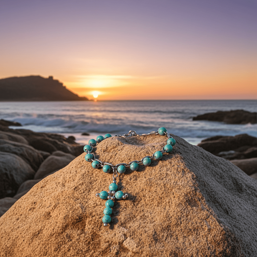 Turquoise Serene Cross - Sirena Jewelry